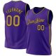 Custom Purple Old Gold-Black Authentic Throwback Basketball Jersey