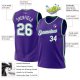 Custom Purple White-Kelly Green Authentic Throwback Basketball Jersey