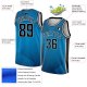 Custom Blue Black-White Halftone Authentic City Edition Basketball Jersey