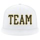 Custom White Black-Gold Stitched Adjustable Snapback Hat