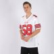 Custom White Red-Black Mesh Authentic Football Jersey