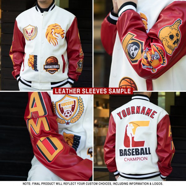 Custom Navy Orange-White Houston Texas City Edition 3D Bomber Full-Snap Varsity Letterman Jacket